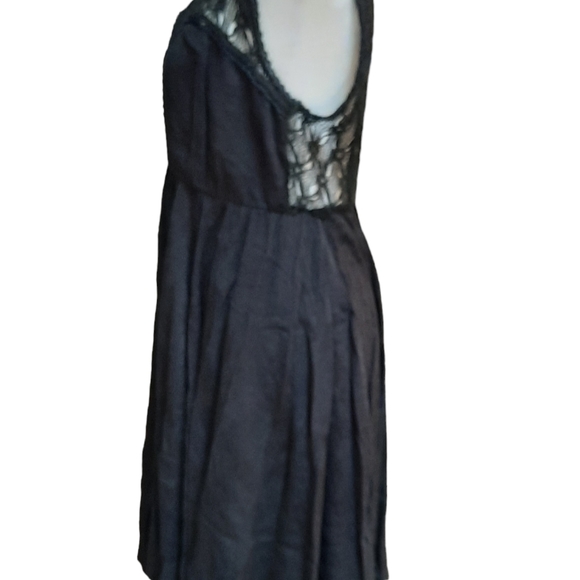 Free People Black Crochet Boho Dresz - Picture 2 of 5